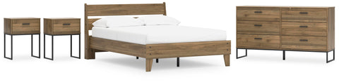 Deanlow Platform Panel Bed, Dresser and 2 Nightstands