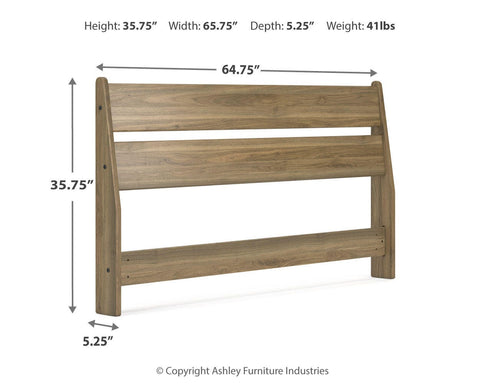 Deanlow Panel Headboard and 2 Nightstands