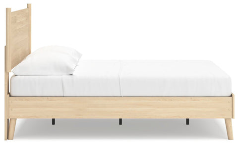 Cabinella Platform Panel Bed and 2 Nightstands
