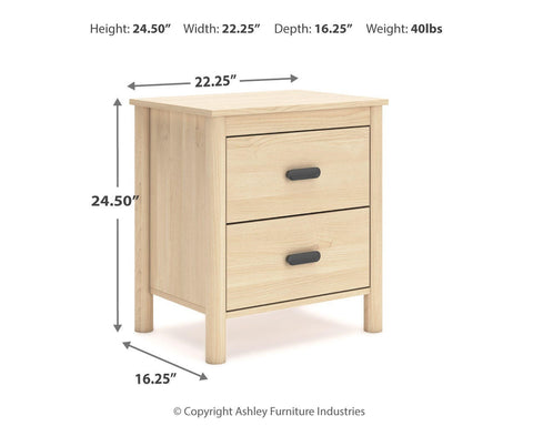 Cabinella Panel Headboard and 2 Nightstands