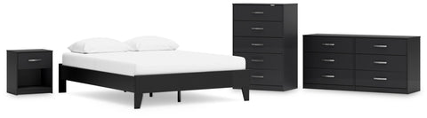 Finch Platform Bed with Dresser, Chest and Nightstand
