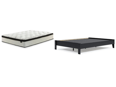 Finch Platform Bed with Chime 12 Inch Plush Hybrid Mattress