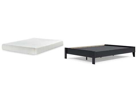 Finch Platform Bed with Chime 8 Inch Medium Memory Foam Mattress