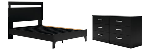 Finch Panel Platform Bed and Dresser