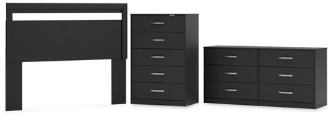 Finch Panel Headboard with Dresser and Chest