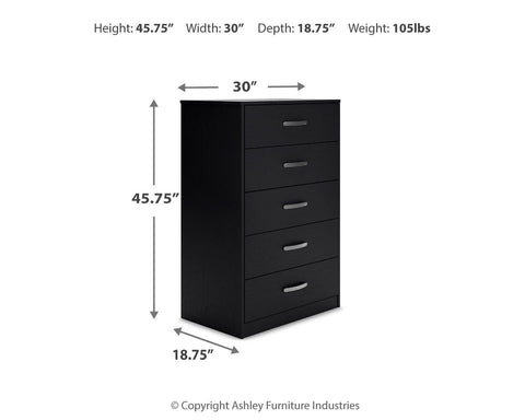 Finch Panel Headboard with Dresser, Chest and 2 Nightstands