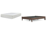 Calverson Platform Bed with Chime 12 Inch Plush Memory Foam Mattress