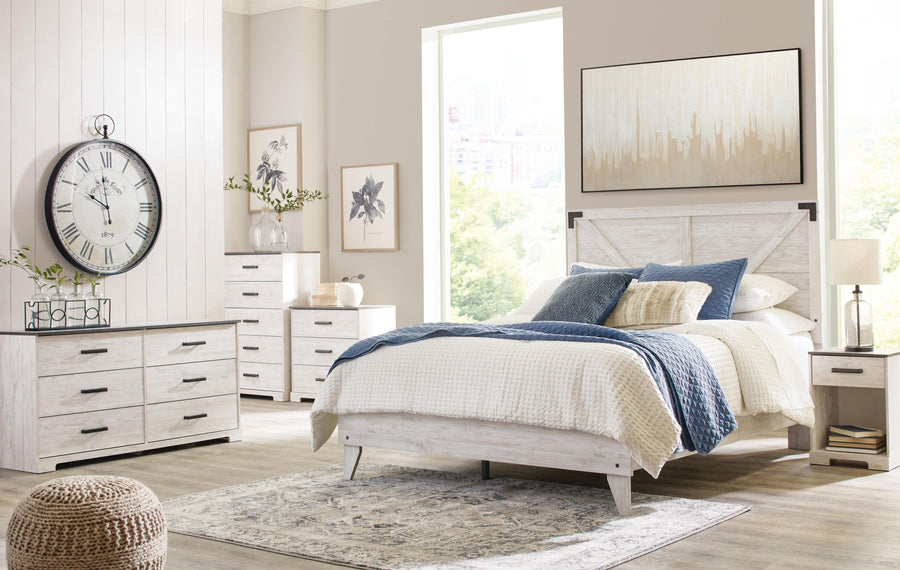 Shawburn Platform Bed with Dresser and 2 Nightstands