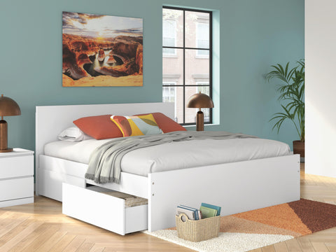 Onita Panel Platform Bed with 1 Side Storage