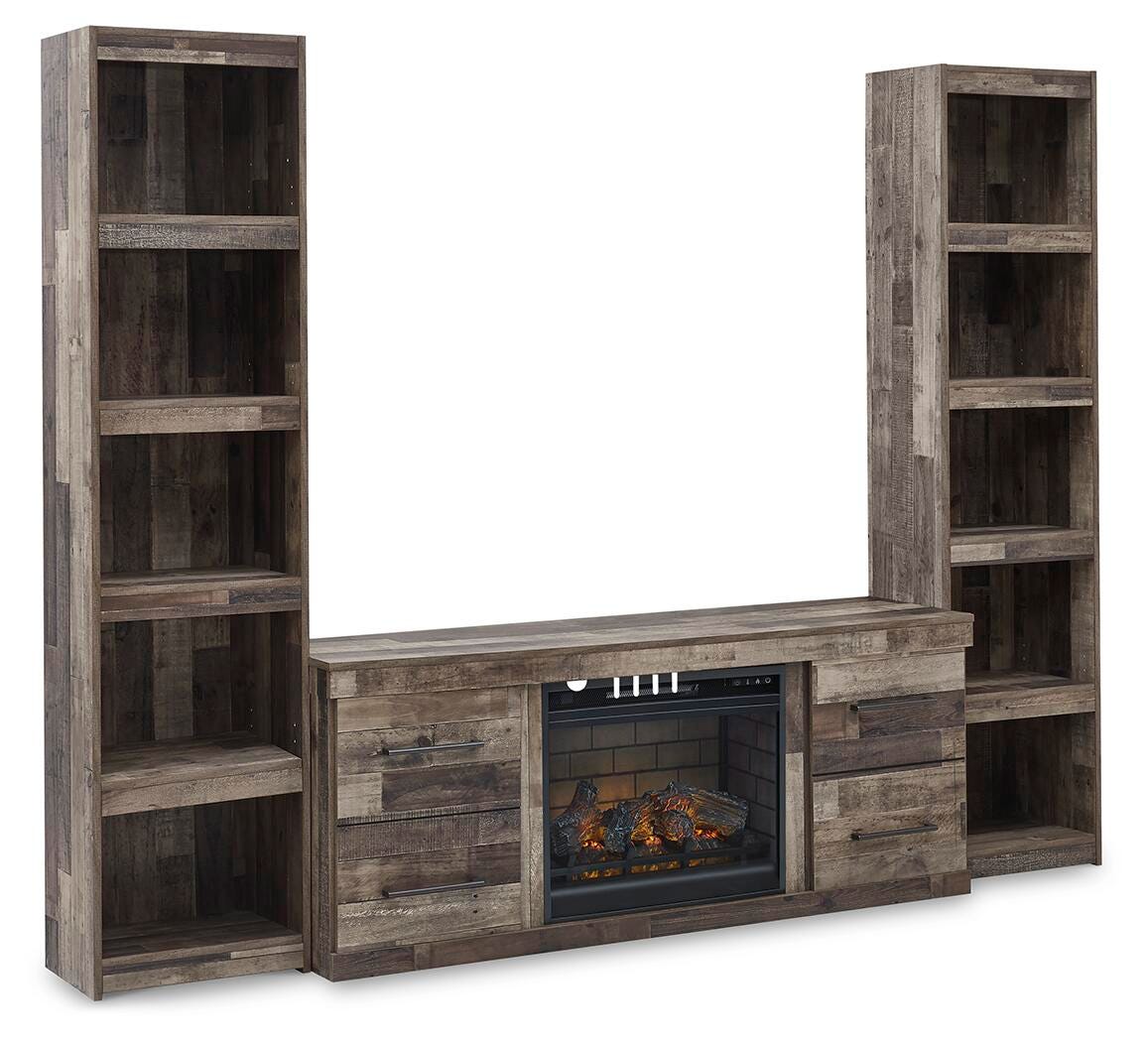 Kensley 3-Piece Entertainment Center with Electric Fireplace