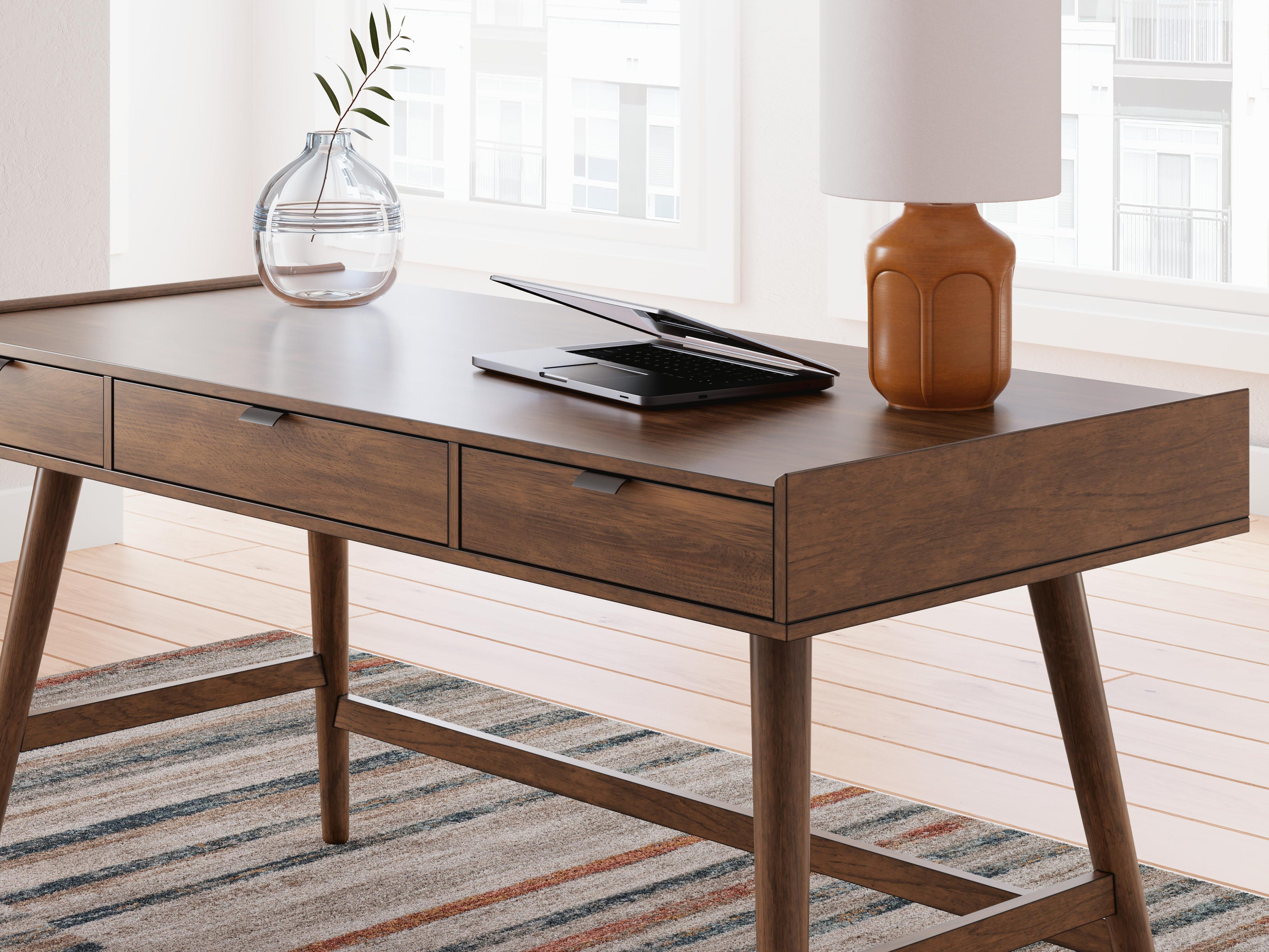 Lyncott Home Office Desk with Chair and Storage