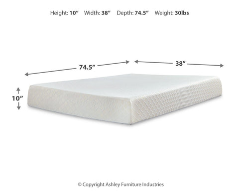 Socalle Platform Bed with Chime 10 Inch Firm Memory Foam Mattress