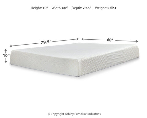 Socalle Platform Bed with Chime 10 Inch Firm Memory Foam Mattress