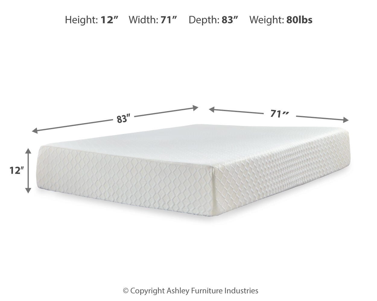 Chime 12 Inch Memory Foam Mattress in a Box
