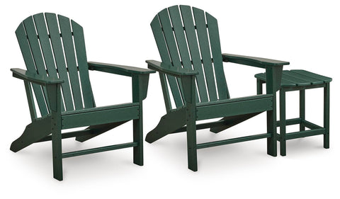 Sundown Shores 2 Adirondack Chairs with End table