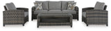 Oasis Court Outdoor Sofa/Chairs/Table Set (Set of 4)