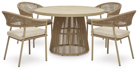 Orchard Beach Outdoor Dining Table and 4 Chairs