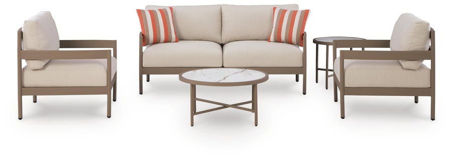 Bluff Trail Outdoor Love/Chairs/Tables Set (Set of 5)