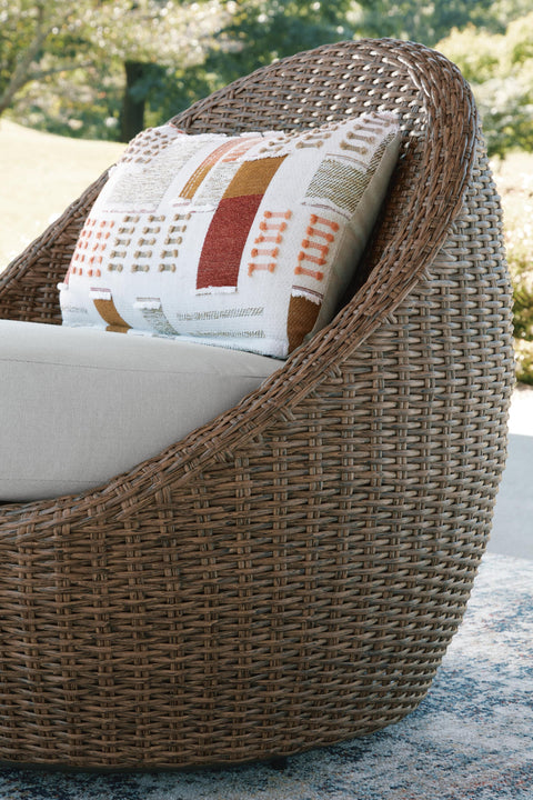 Double Point Cardiff Beach Outdoor Loveseat and 2 Lounge Chairs with Coffee Table