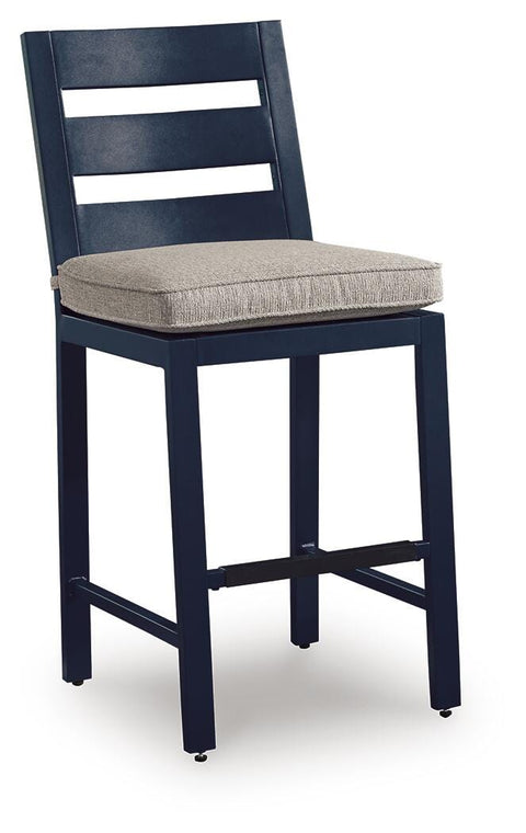 East Beach Outdoor Fire Pit Bar Table and 4 Barstools