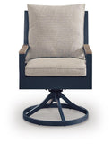 East Beach Outdoor Swivel Chair with Cushion (Set of 2)