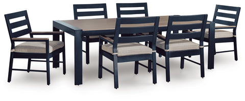 East Beach Outdoor Dining Table and 6 Chairs