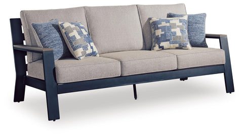 East Beach Outdoor Sofa with 2 Swivel Glider Chairs