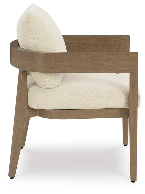Serene Bay Outdoor Dining Arm Chair with Cushion (Set of 2)