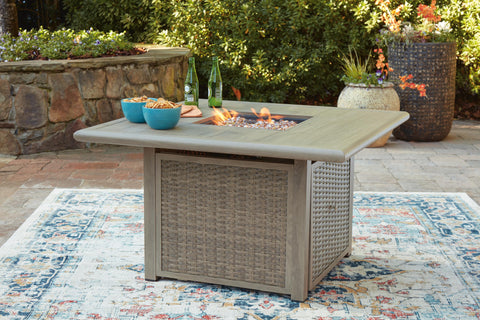 Cliff Trails Outdoor Fire Pit Table and 4 Chairs