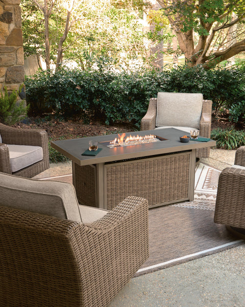 Laguna Heights Outdoor Fire Pit Table and 4 Chairs