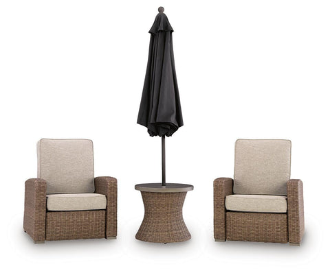 Laguna Heights 2 Outdoor Recliners and End Table