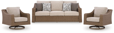 Laguna Heights Outdoor Sofa with 2 Lounge Chairs