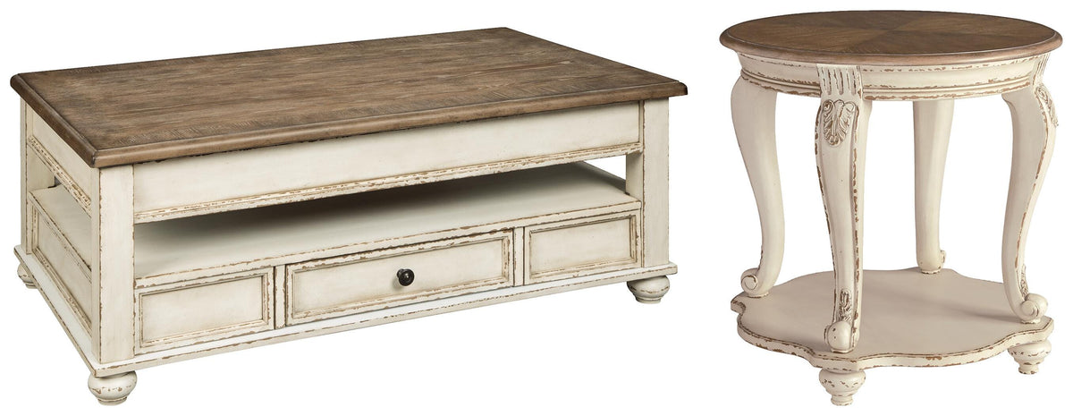 Realyn Coffee Table with 1 End Table
