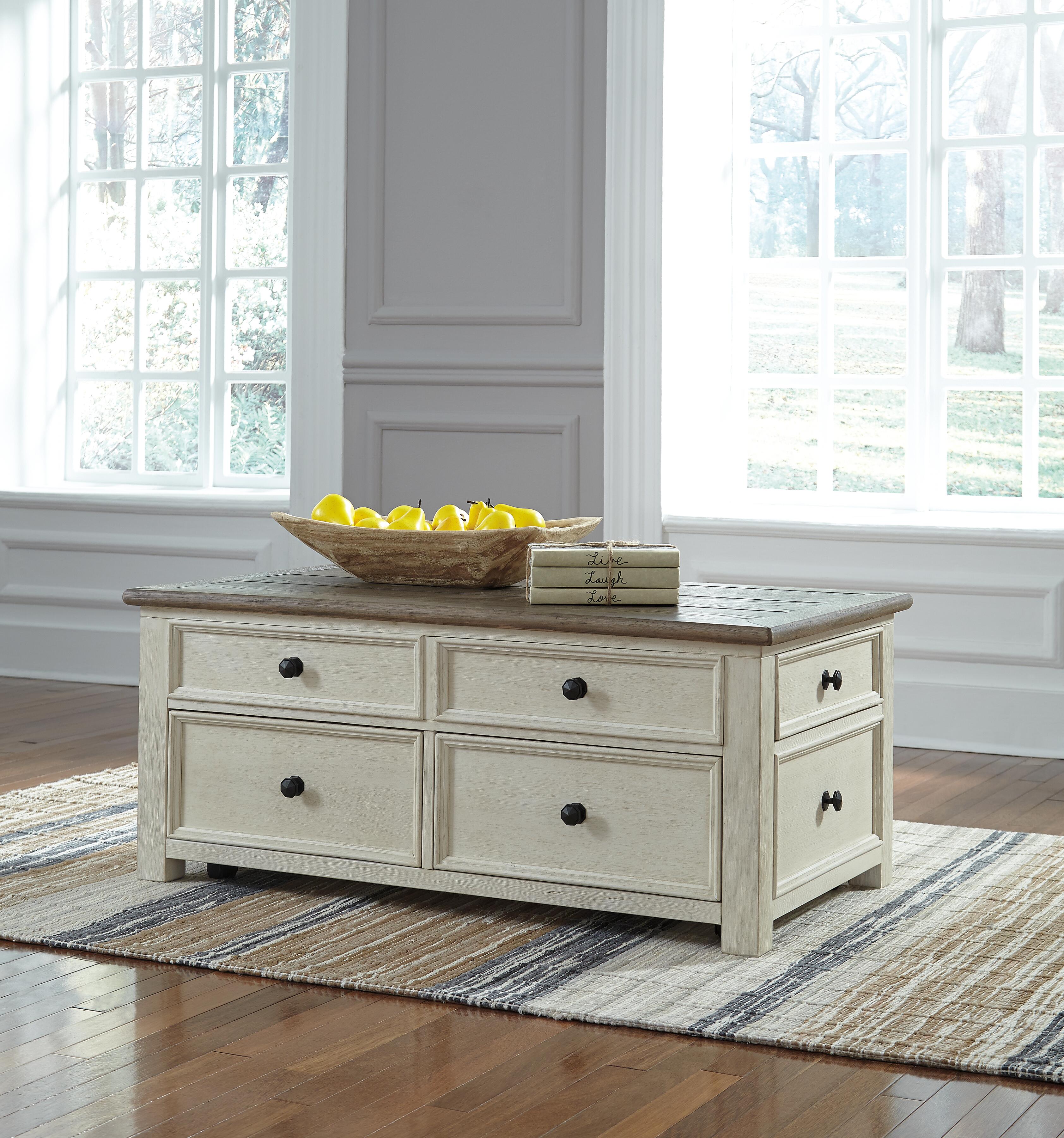 Bolanburg Coffee Table and 2 Chairside End Tables with Console