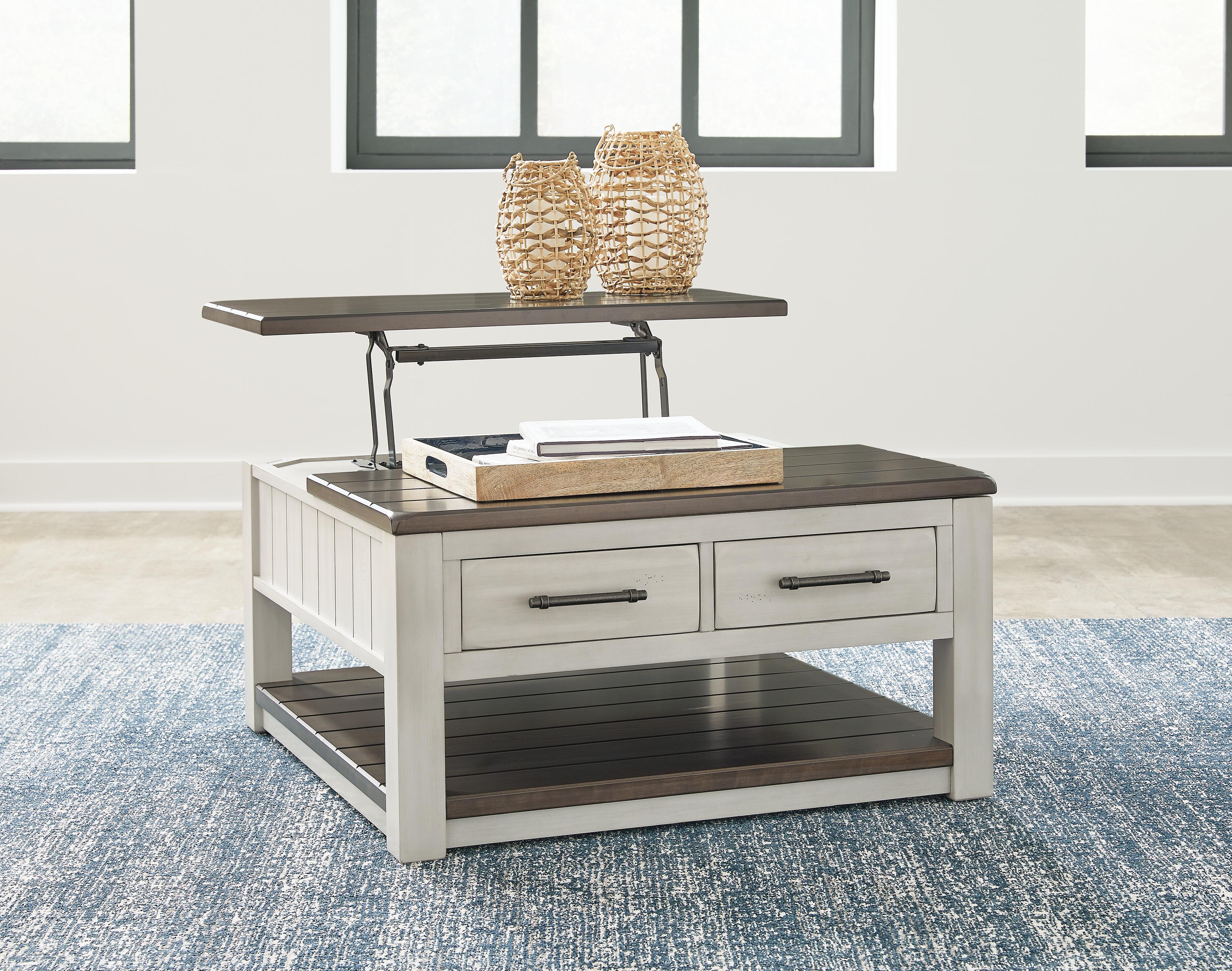 Darborn Lift-top Coffee Table and 2 Chairside End Tables