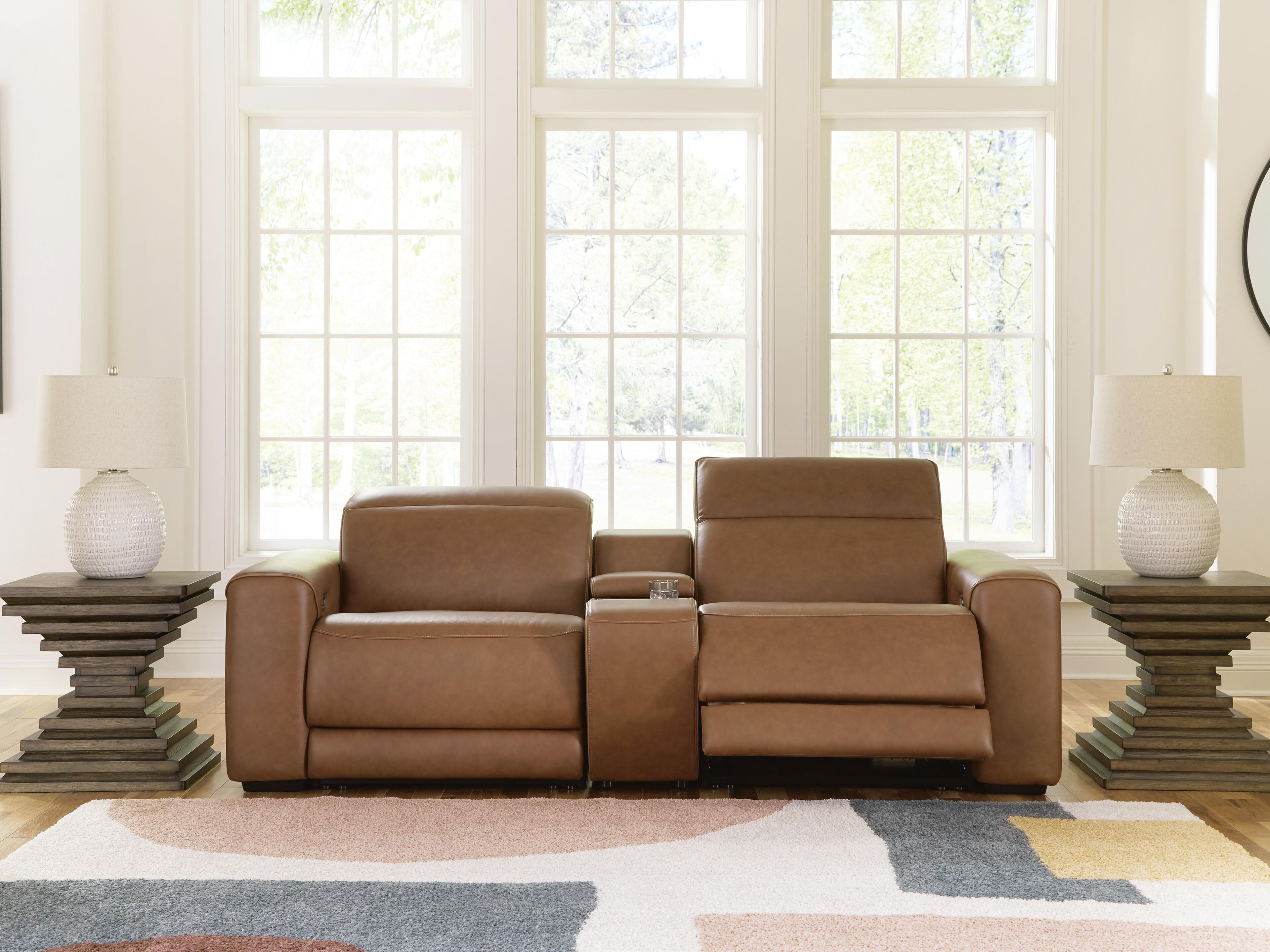 Monaco 2-Piece Power Reclining Sectional Loveseat with Console