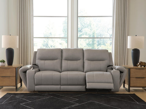 Real Moments Power Reclining Sofa with Audio Seating