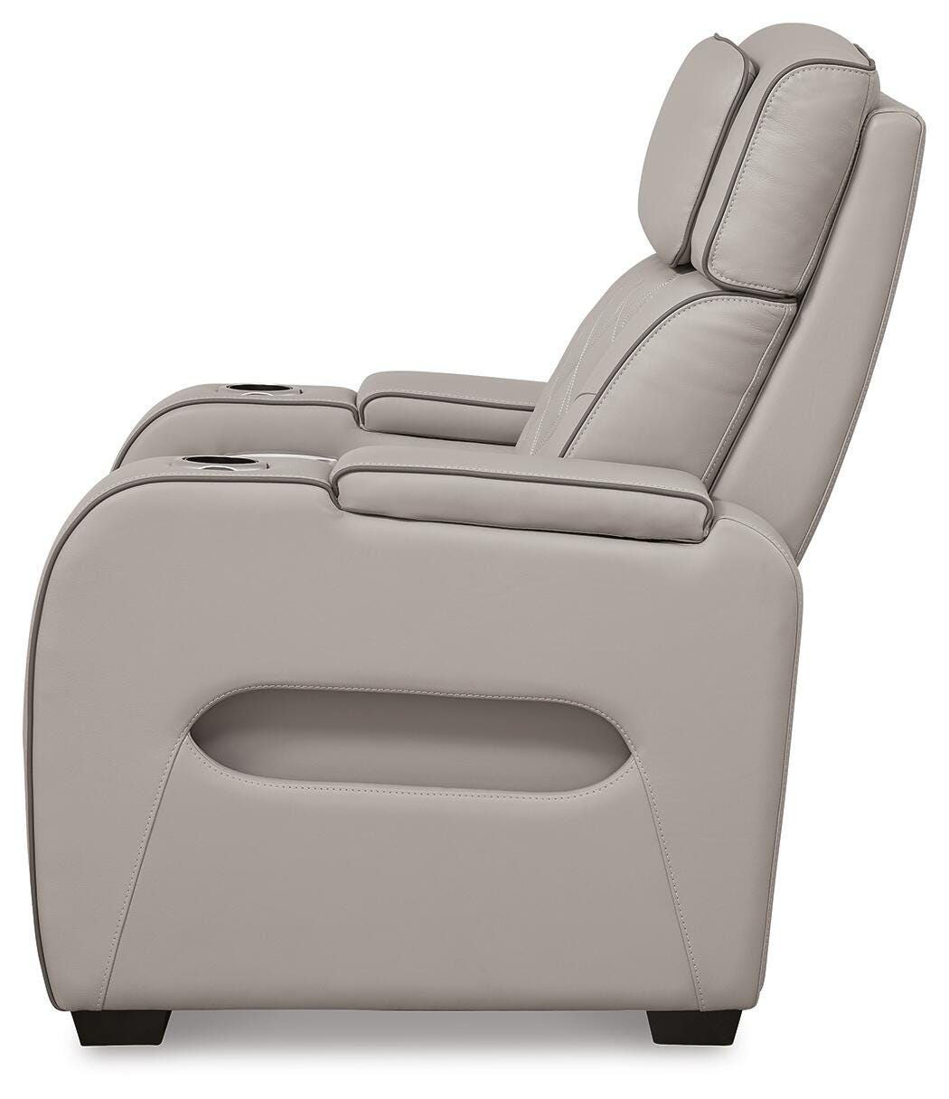 Boyington Dual Power Leather Sofa, Loveseat and Recliner