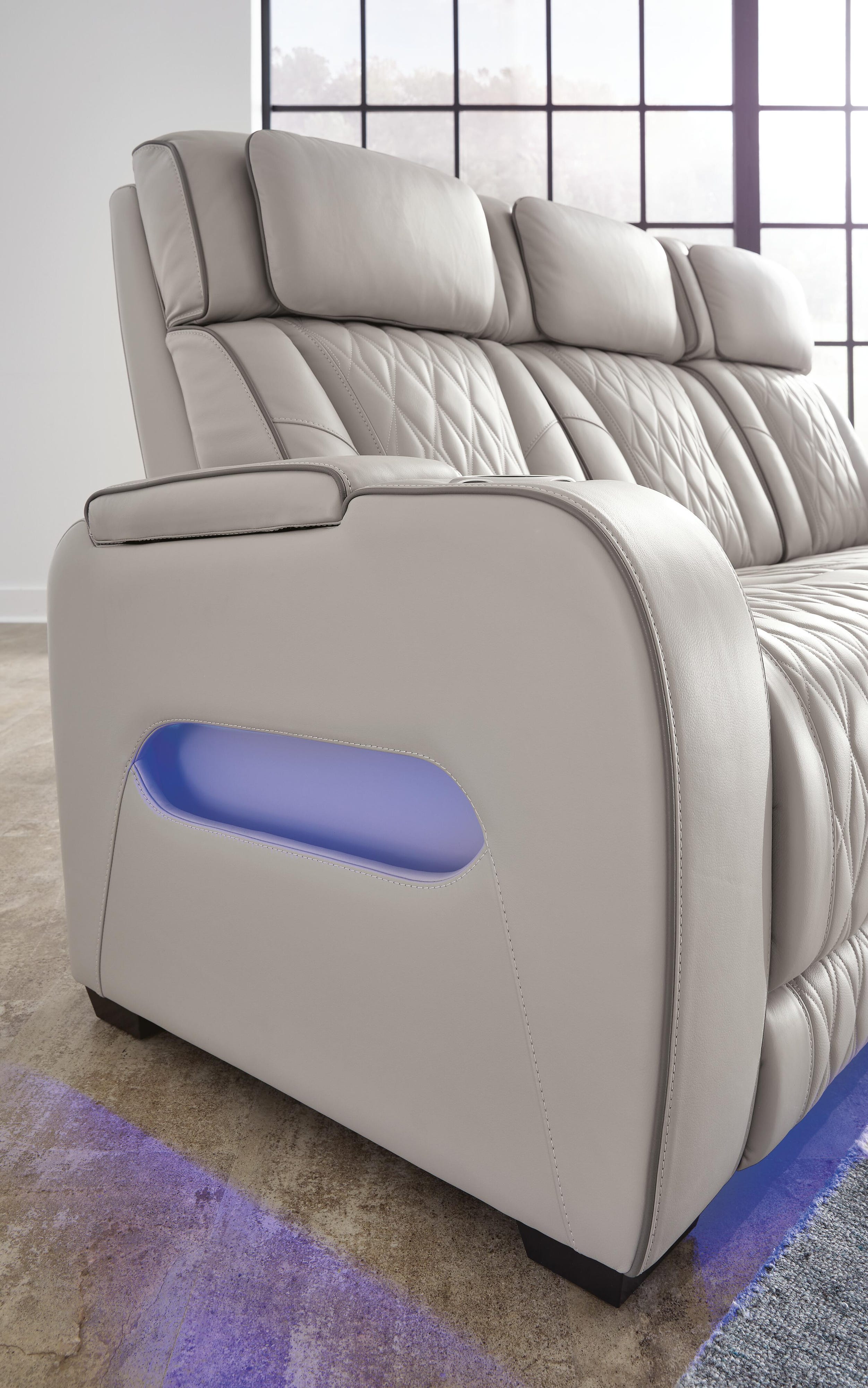 Boyington Dual Power Leather Reclining Sofa and Loveseat