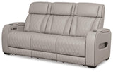 Boyington Dual Power Leather Sofa, Loveseat and Recliner
