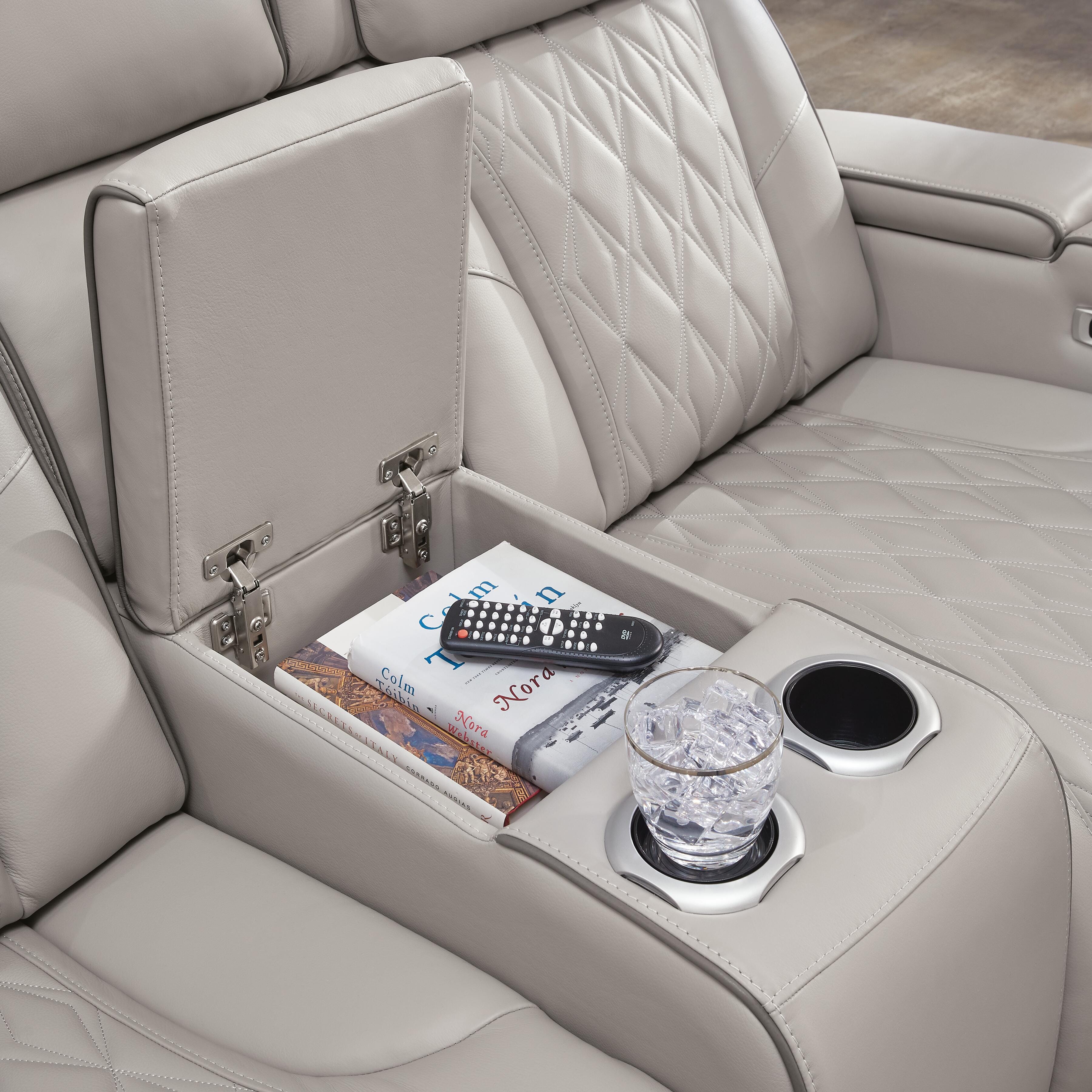 Beacon Point Dual Power Leather Sofa, Loveseat and Recliner