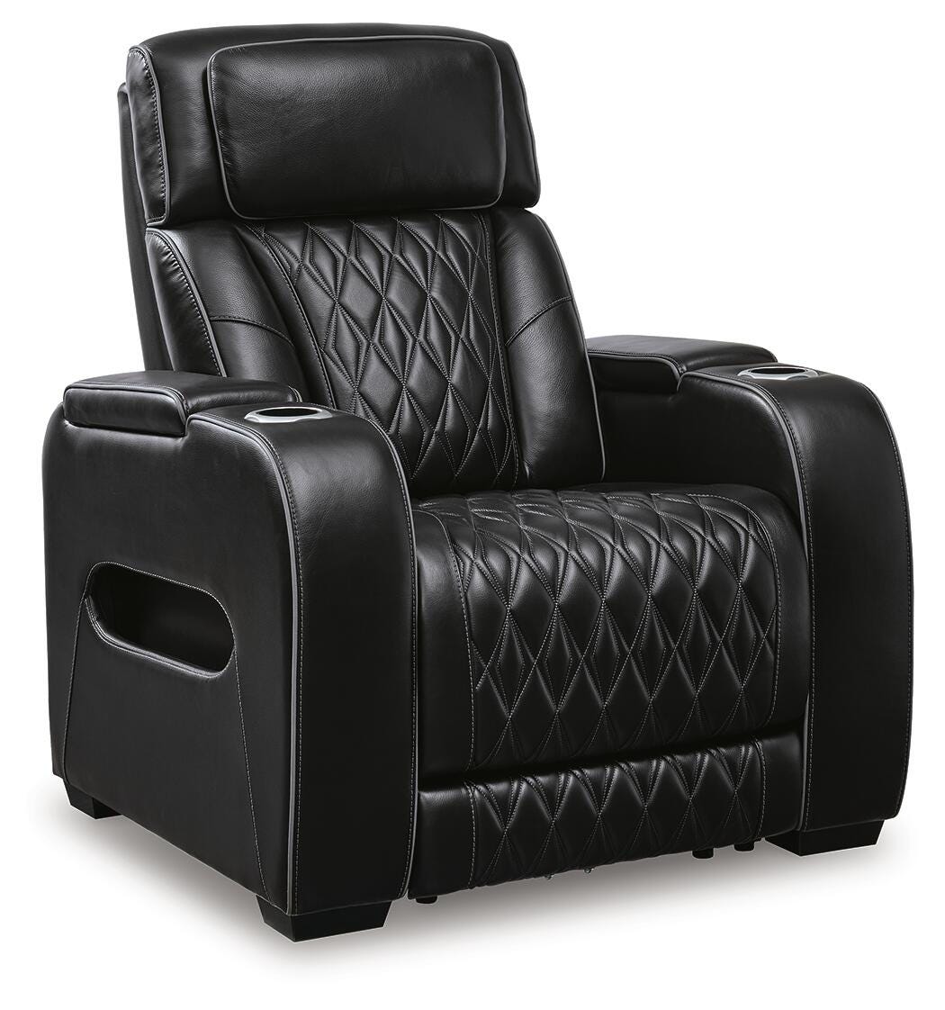 Beacon Point Dual Power Leather Sofa, Loveseat and Recliner