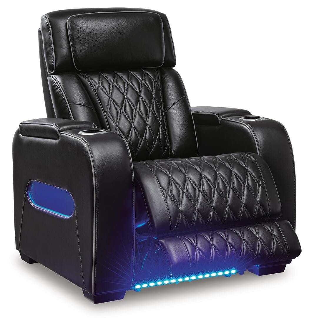 Beacon Point Dual Power Leather Sofa, Loveseat and Recliner