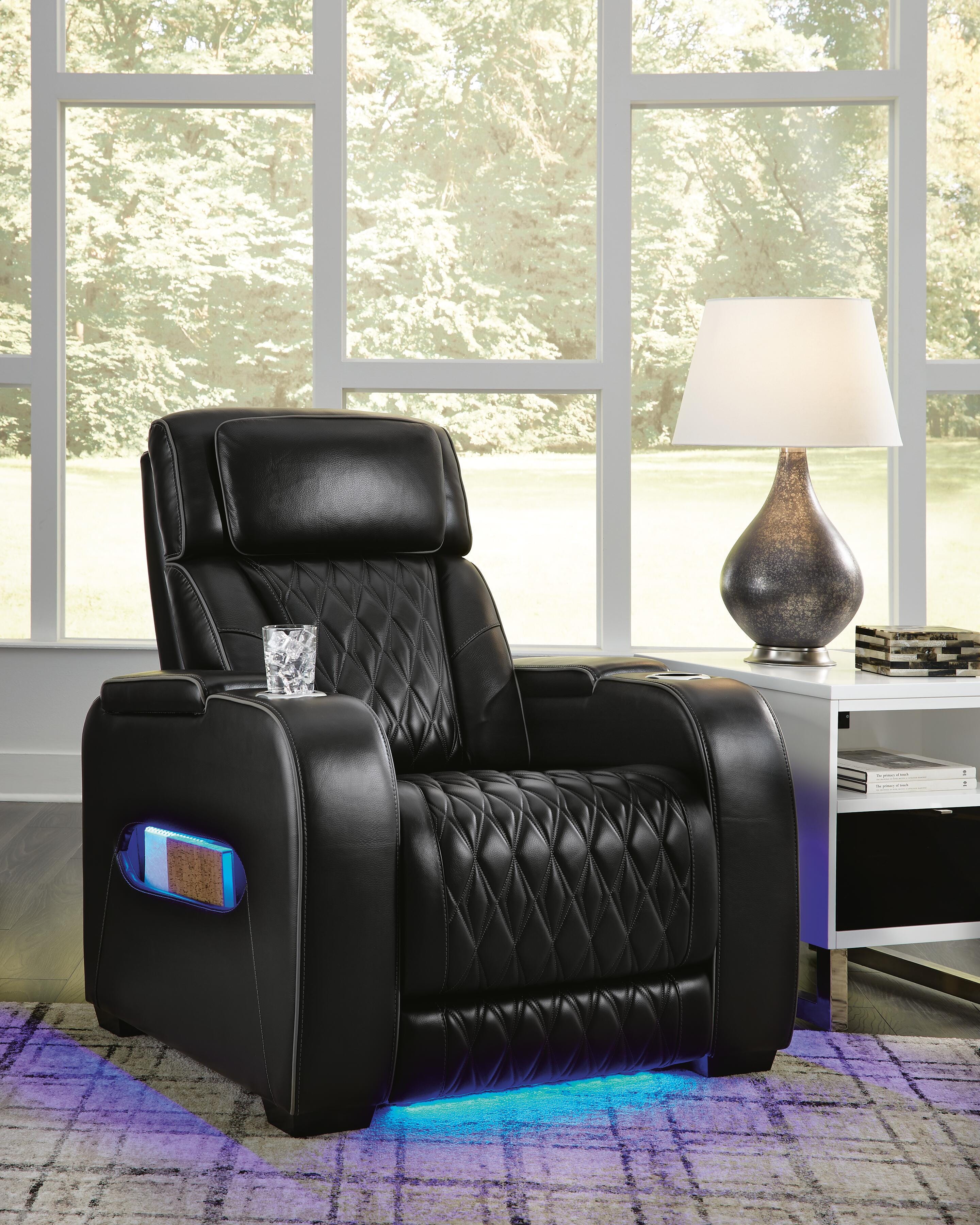 Boyington Dual Power Leather Sofa, Loveseat and Recliner