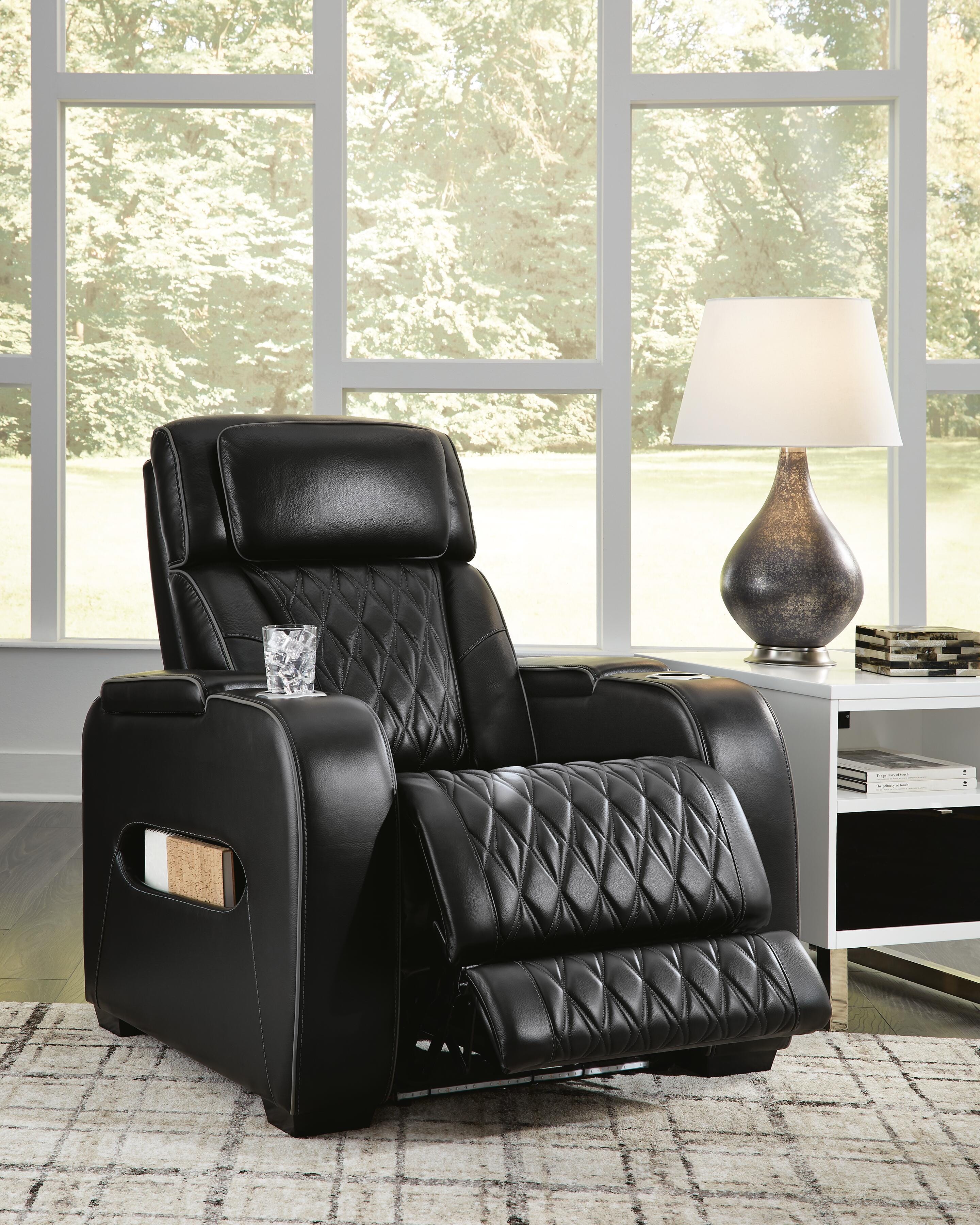 Beacon Point Dual Power Leather Sofa, Loveseat and Recliner