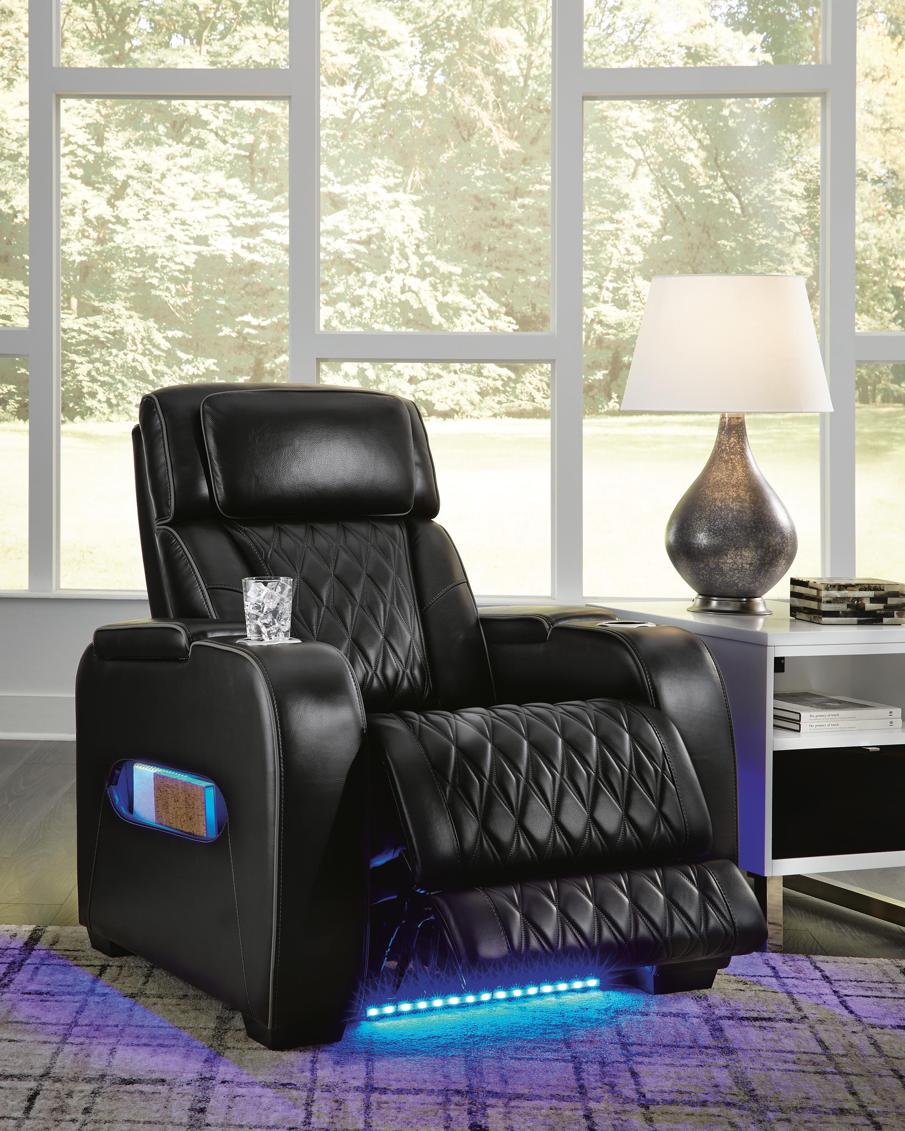 Boyington Dual Power Leather Sofa, Loveseat and Recliner
