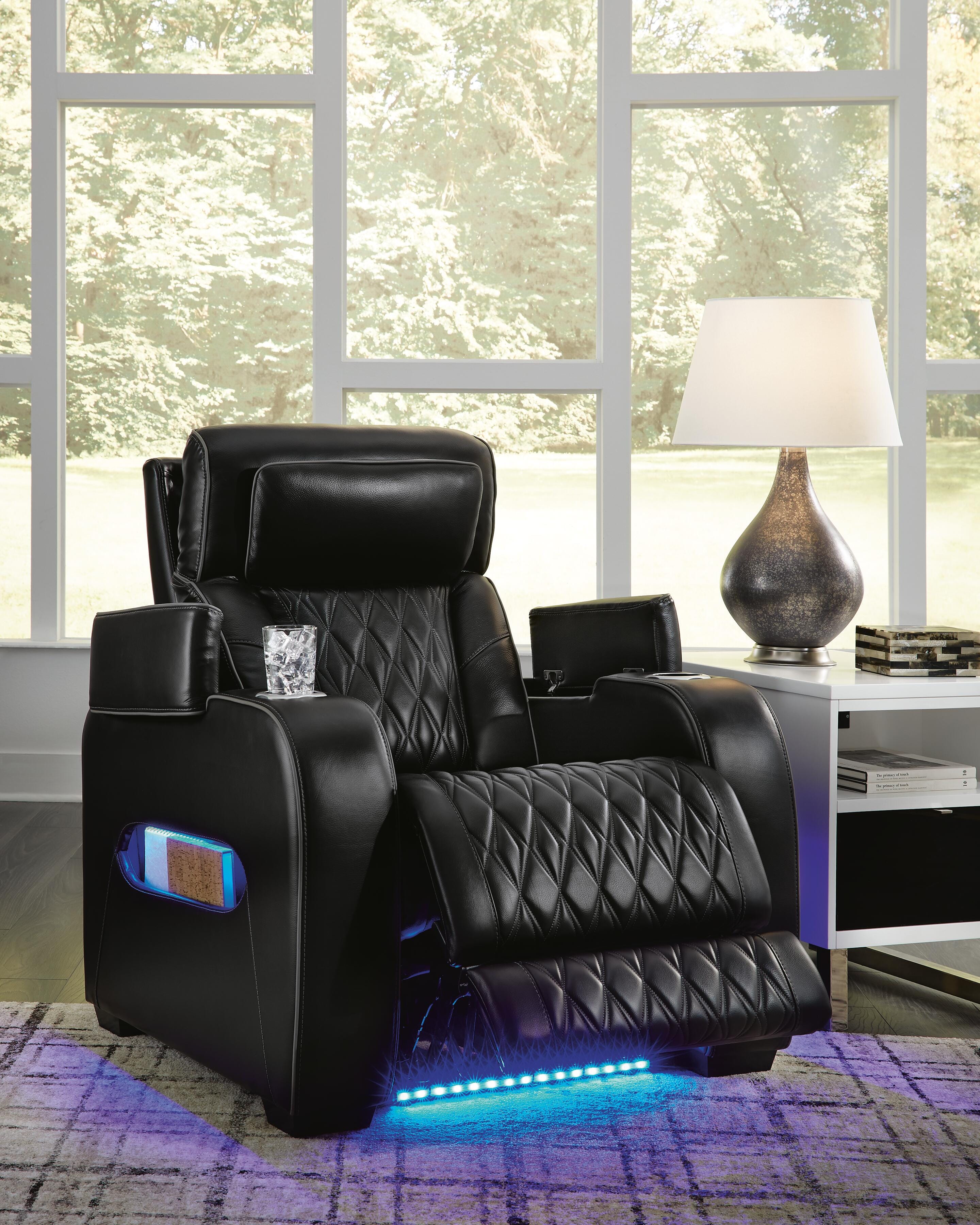 Beacon Point Dual Power Leather Sofa, Loveseat and Recliner