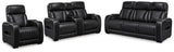 Beacon Point Dual Power Leather Sofa, Loveseat and Recliner