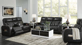 Beacon Point Dual Power Leather Sofa, Loveseat and Recliner