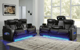 Beacon Point Dual Power Leather Reclining Sofa and Loveseat